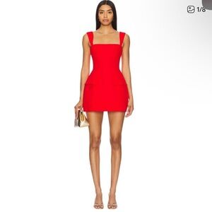 Amanda Uprichard Crimson Mini Dress Size M
